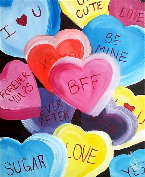 Teens and Adults for Candy Hearts **Add A Candle**